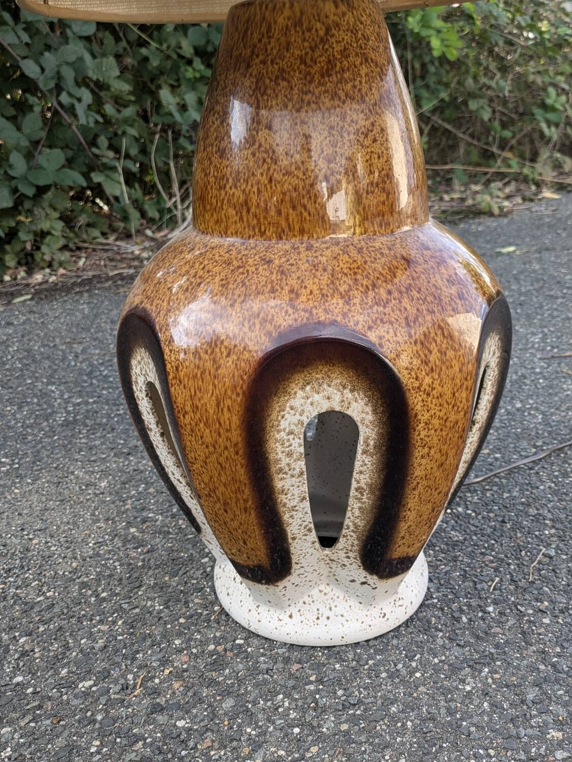 Vintage ceramic floor lamp signed Baudin vintage 1960 1970