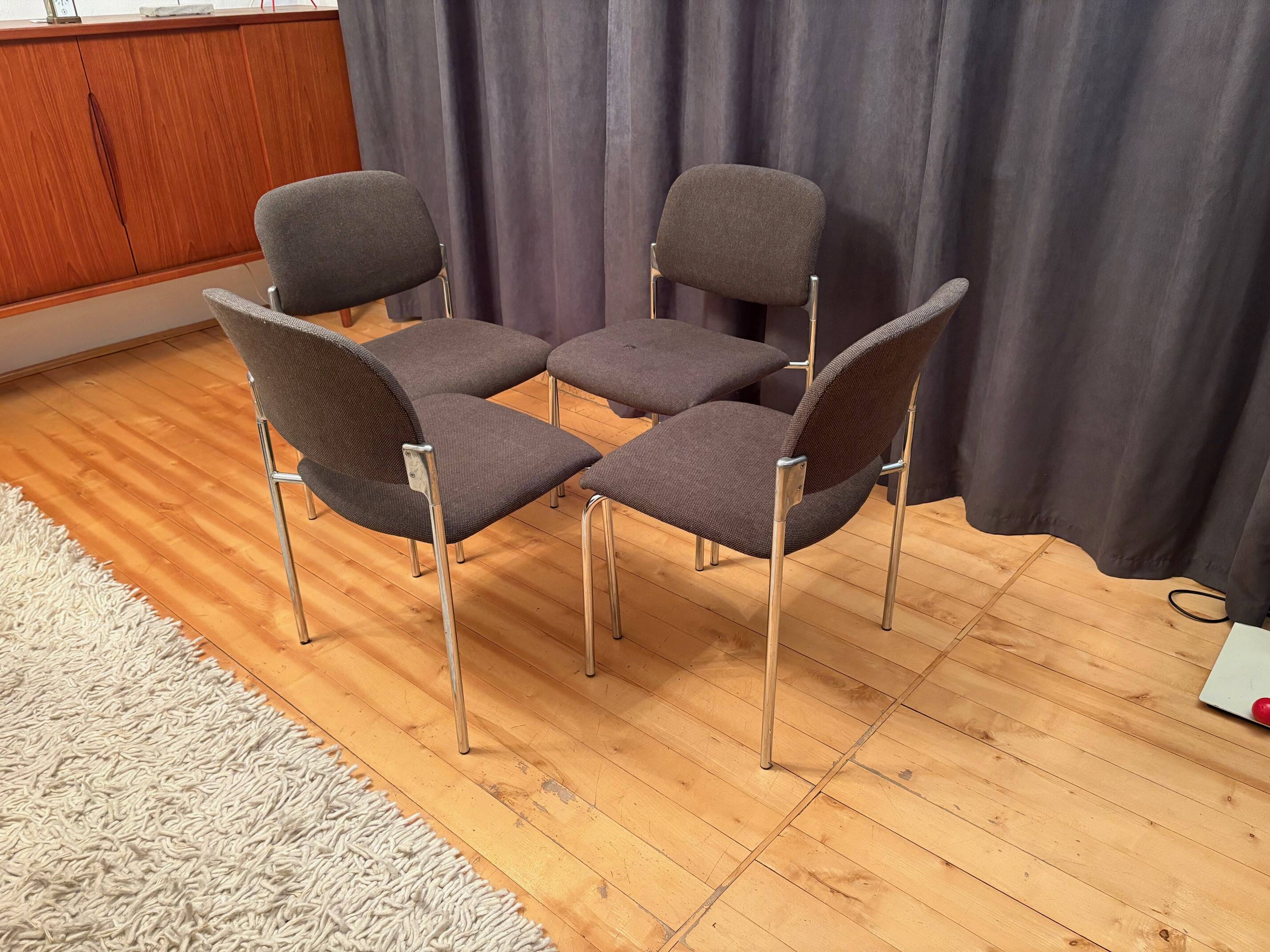 Set of four chairs, 1980s