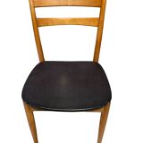 Set of six wooden chairs