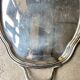 Oval silver-plated metal tray