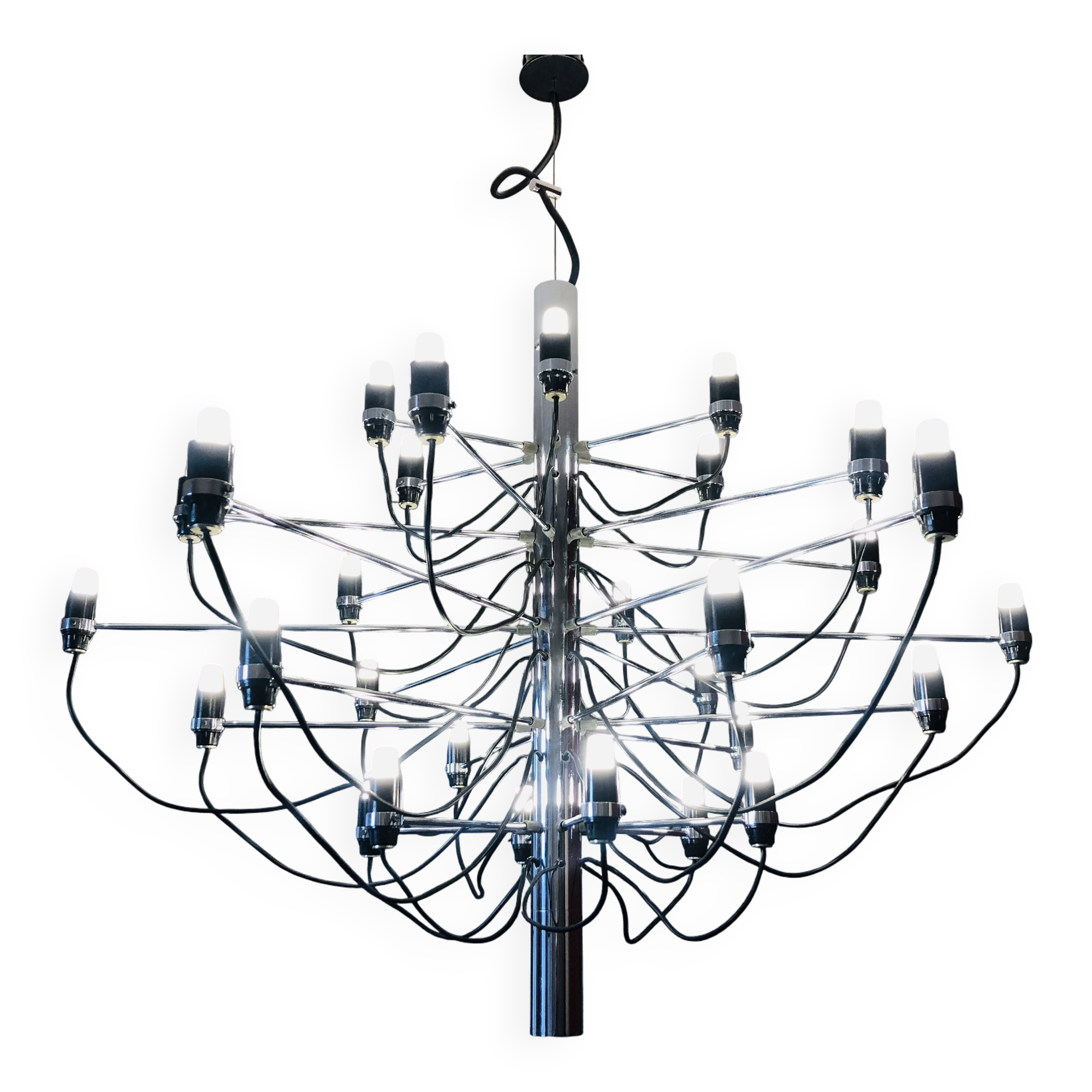 Chandelier light fixture Gino Sarfatti for Arteluce model 2097/30