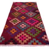 Vintage turkish kilim rug ,  136 x 76 cm