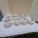 Lourioux Foecy porcelain tea set 12 cups, a sugar bowl and a crèmier