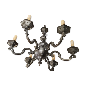 lustre en bronze patiné