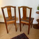 Pair of art deco style wooden chairs