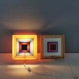 Two Wall lamps by Bent Karlby and produced by LYFA, model Kvadrille.