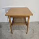 70s Hardwood Coffee Table with Slatted Shelf