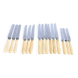 Antique knives with ivory handles.