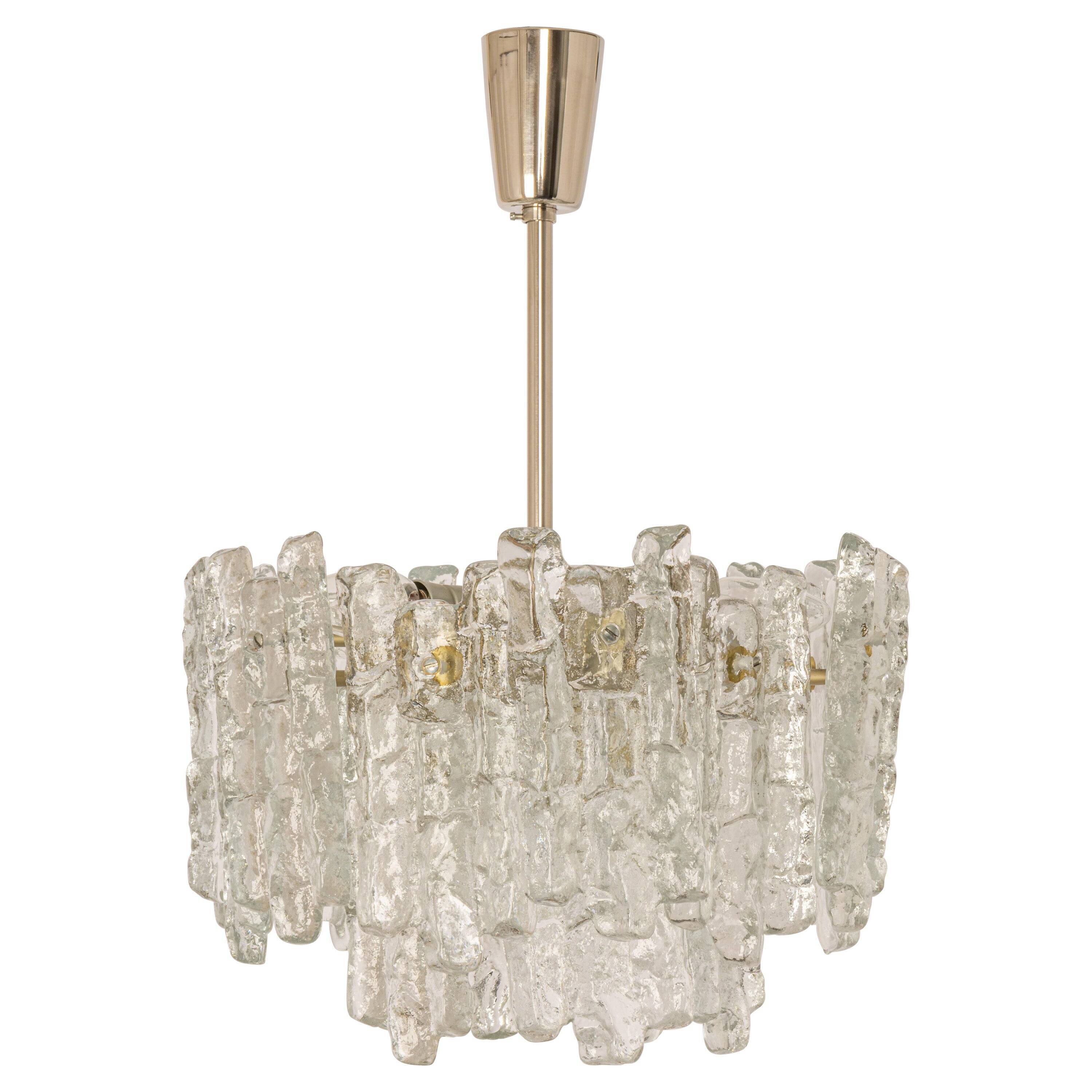 Murano glass ice chandelier by Kalmar, Austria, 1960s