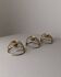 Three vintage doré brass candle holders with dome-shaped wire frame - Italian 1970s mid-century decor