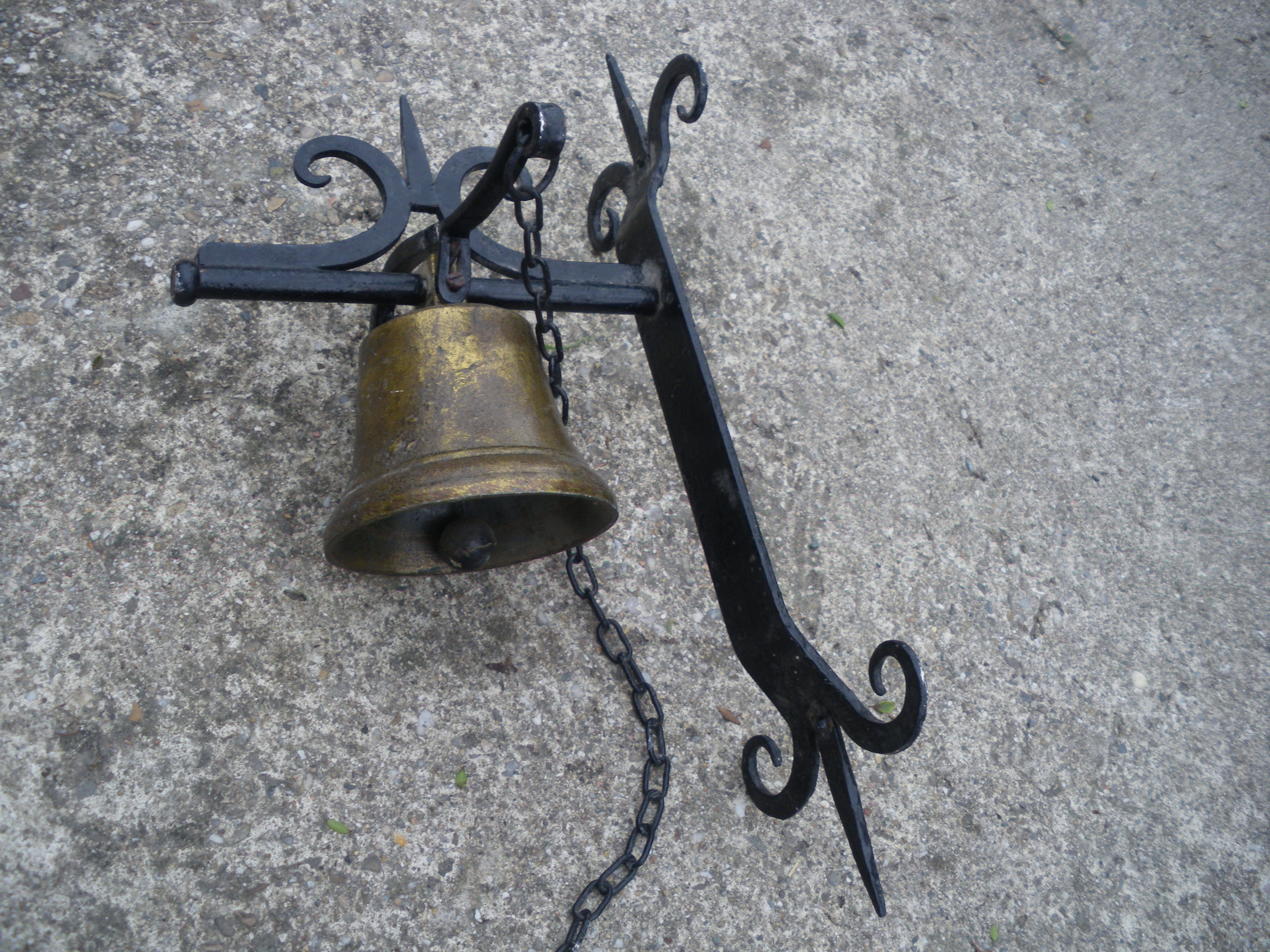 Bronze wrought iron bell