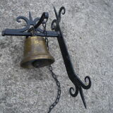 Cloche bronze fer forgé
