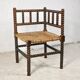 Multicolored straw corner bobbin chair, late 19th century, France