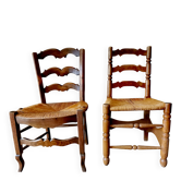 Lot de 2 belles chaises paillées