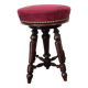 Napoleon III piano stool with four turned legs, restored from the period