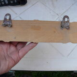 Wooden coat rack bamboo style 40s, 2 hooks