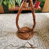 Lampadaire vintage en rotin Louis Sognot