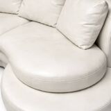 High-end white leather sofa