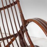 Fauteuil en bambou moderne du milieu du siècle, Italie, années 1960