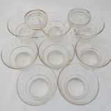 Lot of 10 glass cups