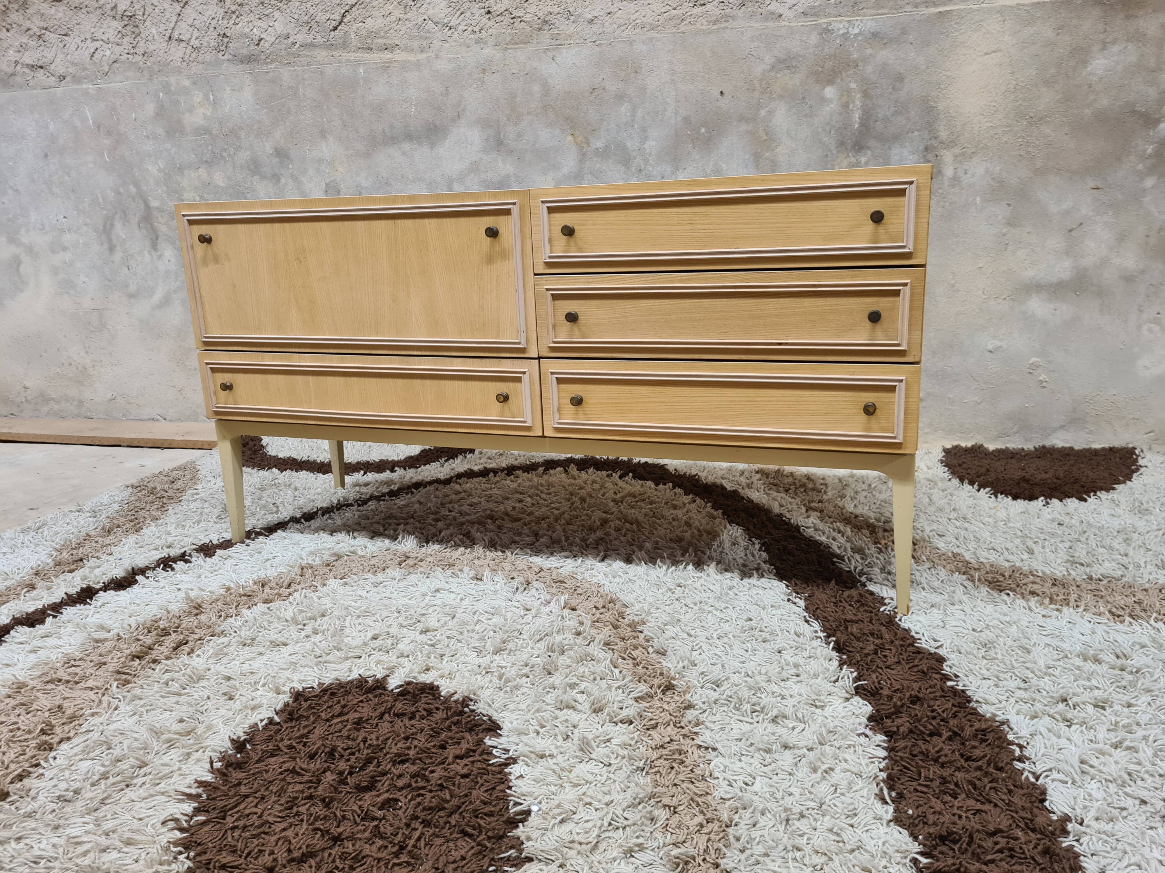Sideboard 1 door 4 drawers vintage