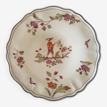 Lonchamp Earthenware Plate decorates Moustiers TBE