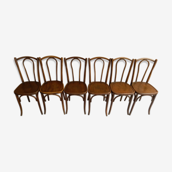 Set of 6 chairs Bistro Luterma 1930
