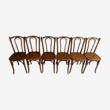 Suite de 6 chaises de Bistrot Luterma 1930