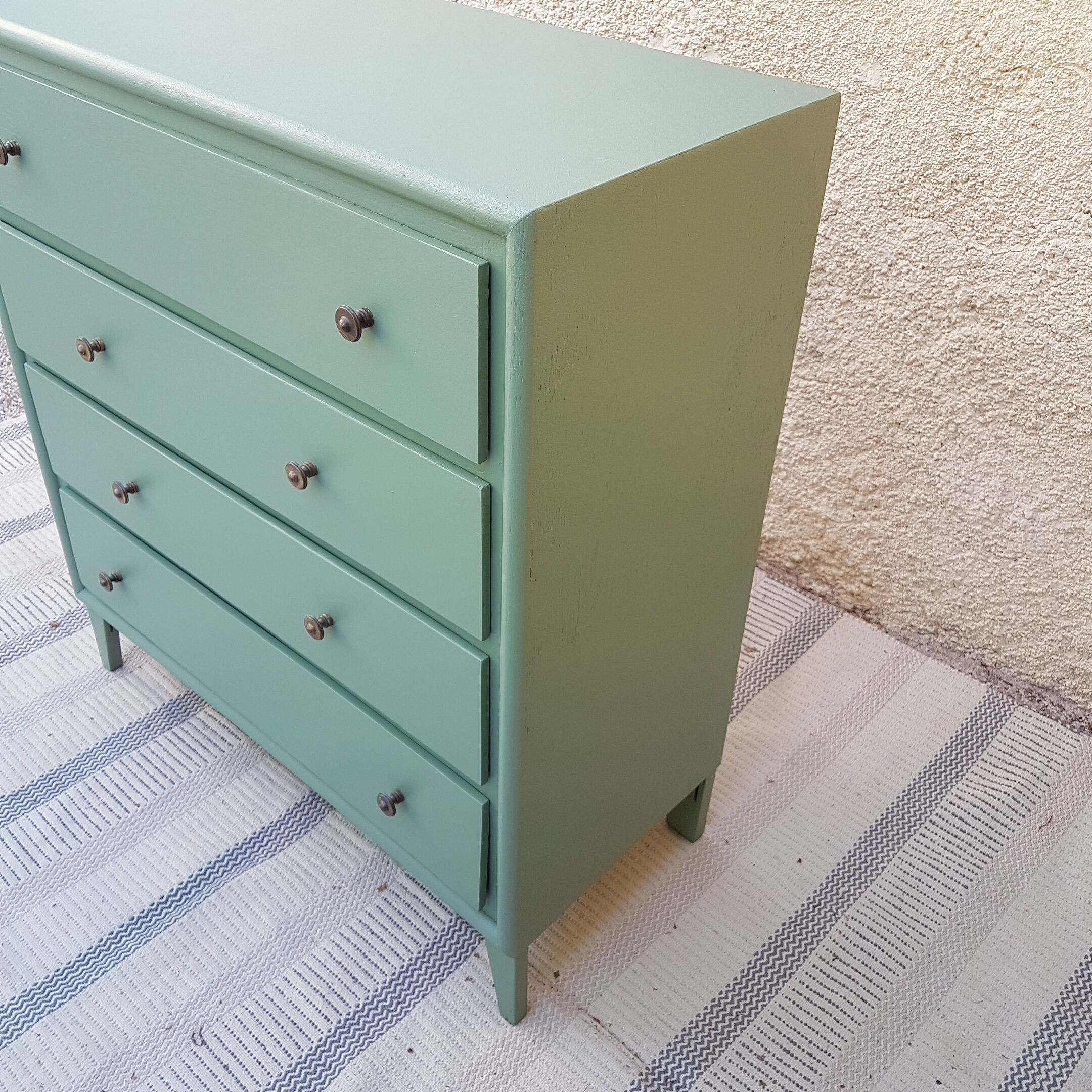 Green vintage wood dresser