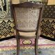 Suite de 6 chaises de style Louis XV en noyer et cannage