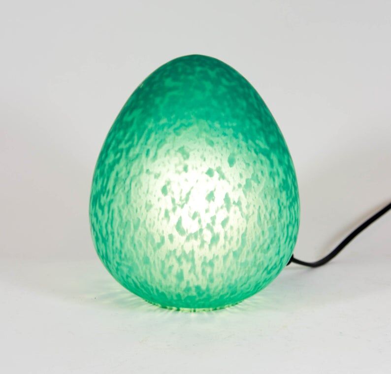 Glass egg lamp 80s
