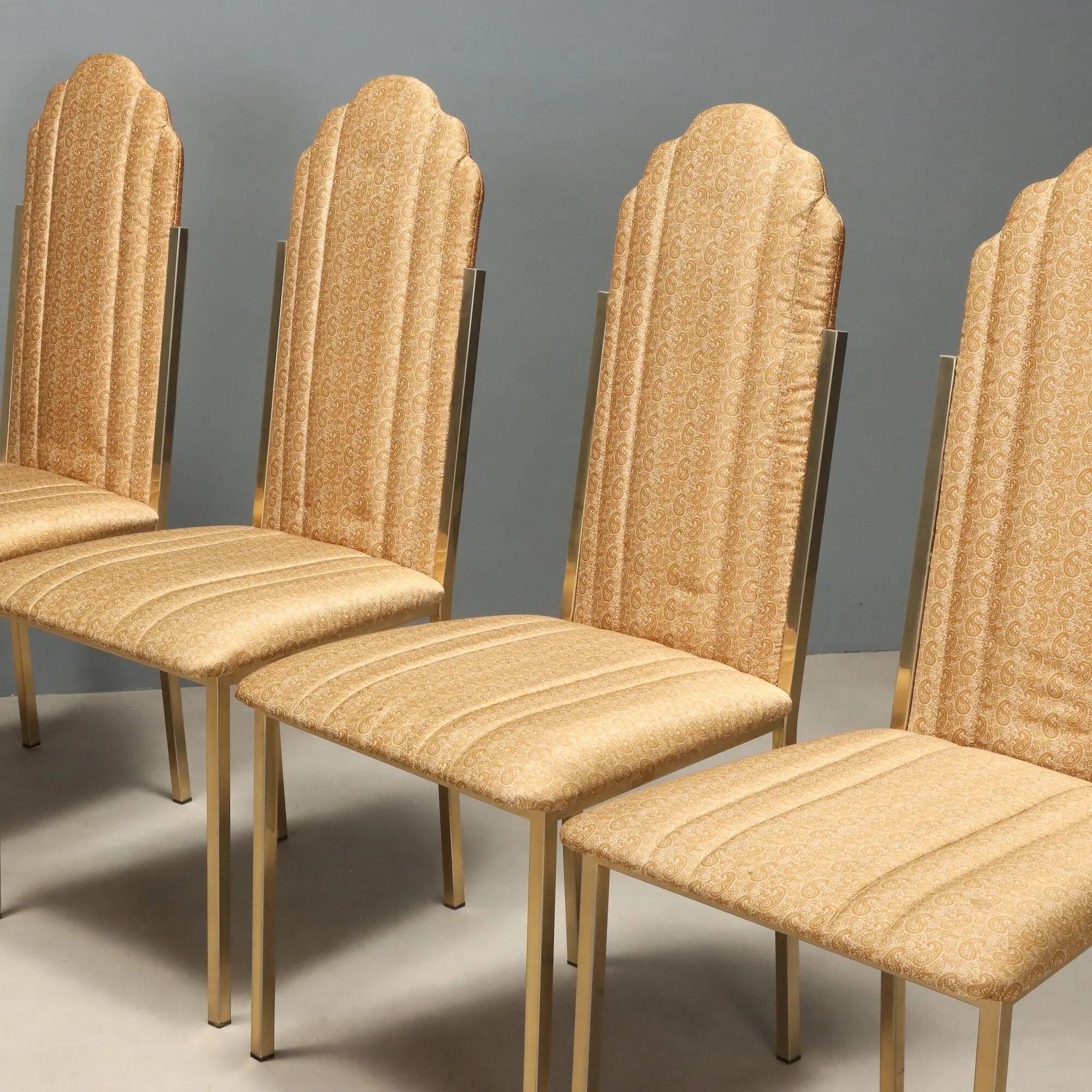 Vintage chairs Maison Jansen Sabot design Alain Delon 1970s