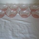 8 cups ARCOROC ROSALINE vintage twisted pink 358112