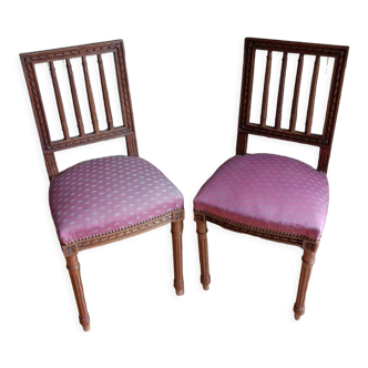 Paire de chaises de chambre  Napoleon lll