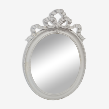 Ancien miroir Louis XVI oval - 68x48cm