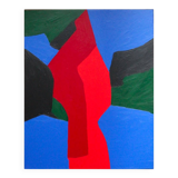 Peinture sur toile tendue "mystique" 80x65cm