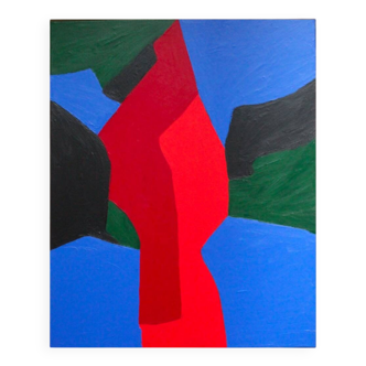 Peinture sur toile tendue "mystique" 80x65cm