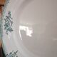 6 old mismatched deep plates Terre de Fer, glass and blue colors