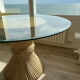 Table bambou et verre