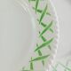 Set of 7 Badonviller flat plates, trellis decor