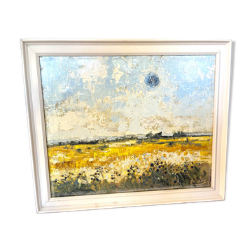 J.c.Roy.thistles on the Larzac. Oil on canvas, signed and framed.
