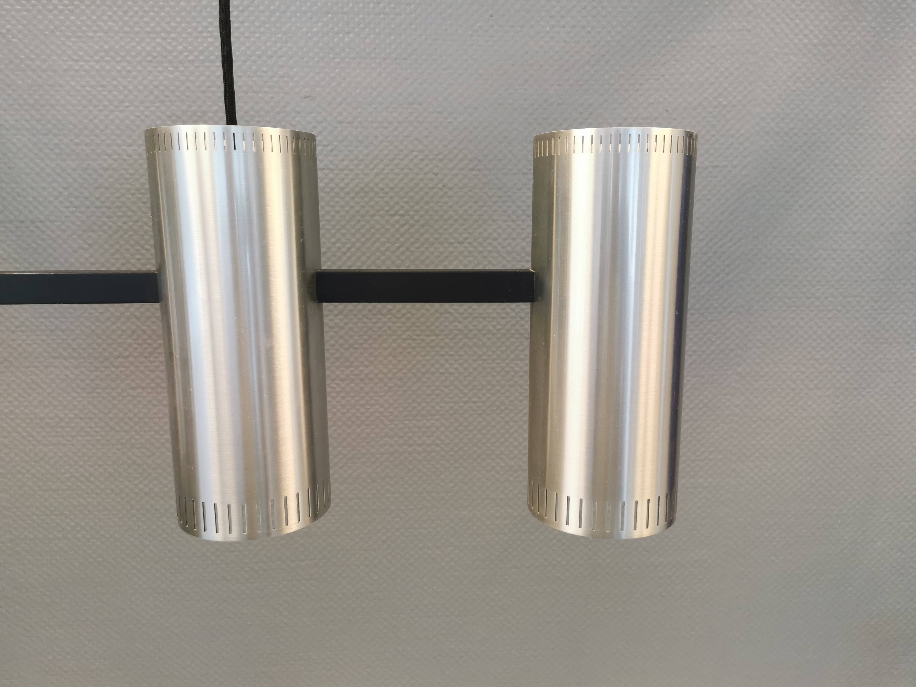 Very beautiful and rare Cylinder IV hanging lamp designed by Jo Hammerborg for Fog og Mørup in 1966.