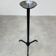 Bougeoir pique cierge brutaliste fer forgé 69 cm