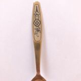 Jam spoon in solid silver and vermeil.