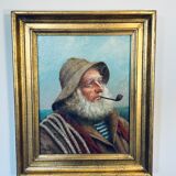 Painting signed E. Baro (Léon Noireaut), pipe sailor