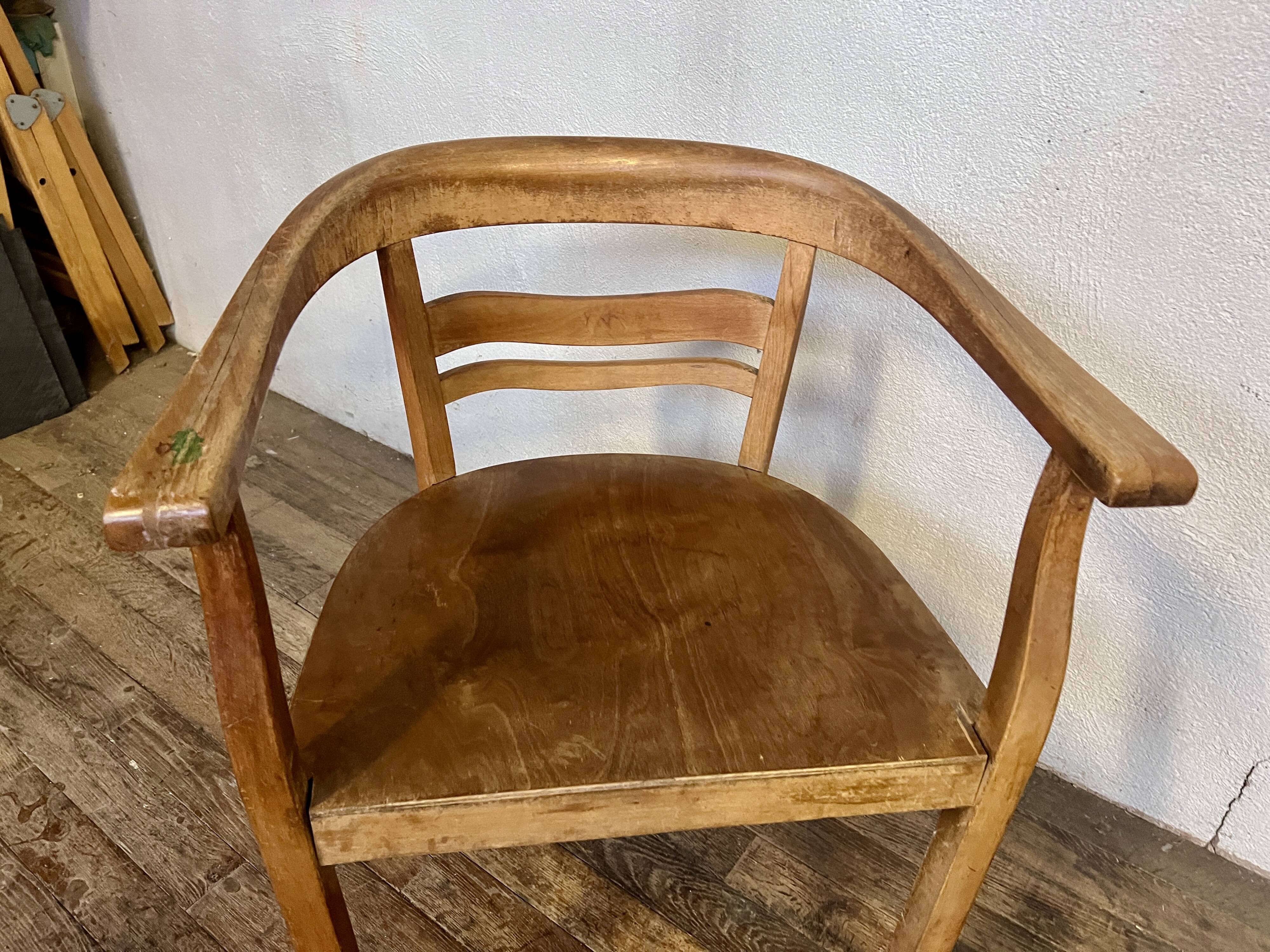 Vintage beech armchair