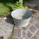 Large vintage steel handle basin