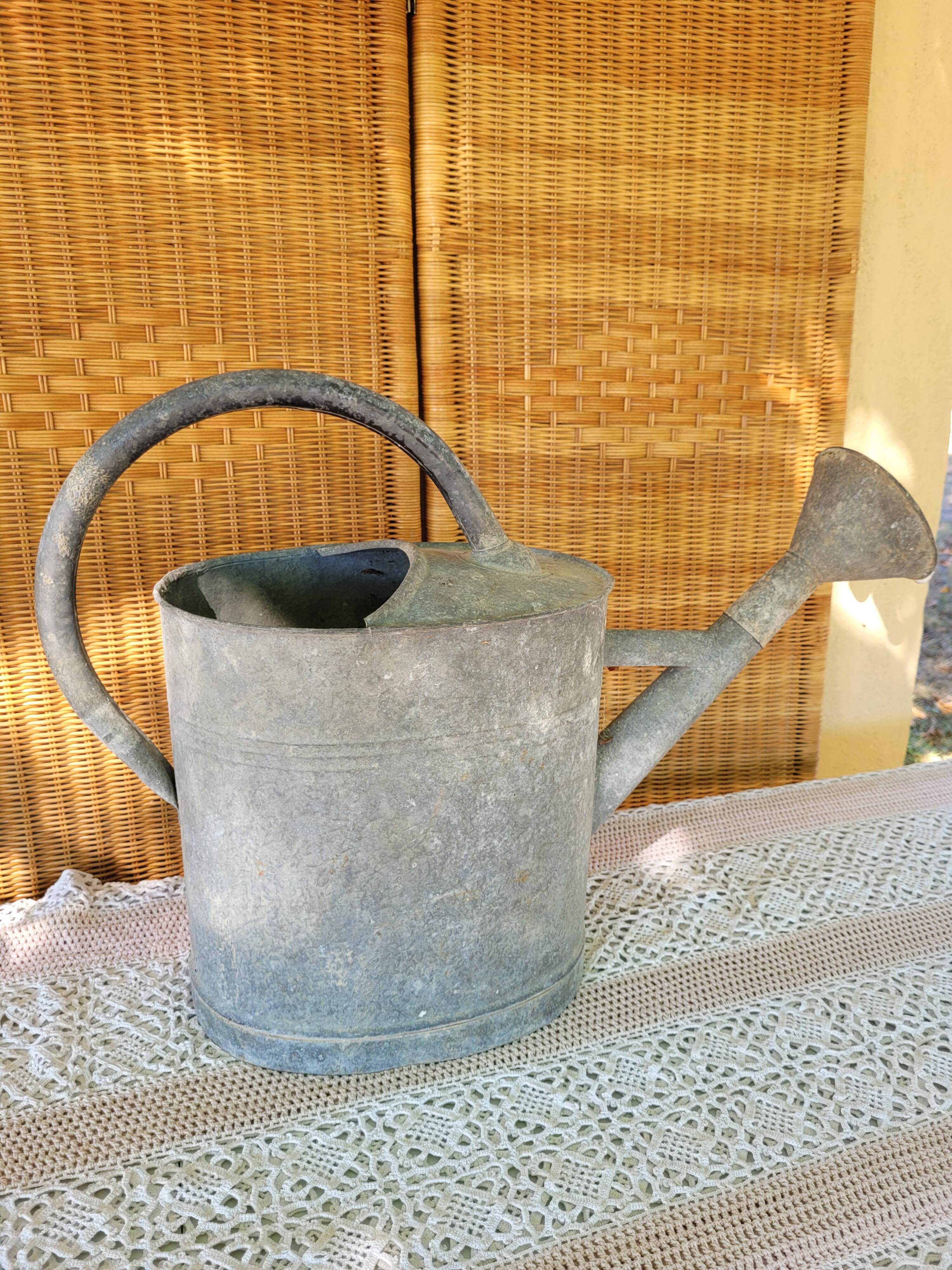 Zinc watering can with pommel
