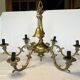 Vintage 6-arm copper chandelier