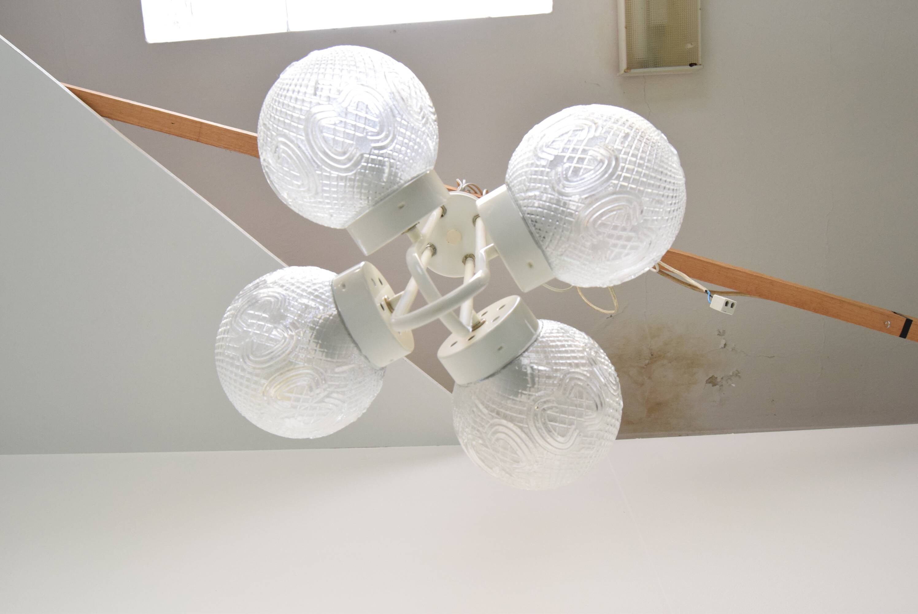 Mid-century Designed Chandelier by Jilove u Decina, 1970's.